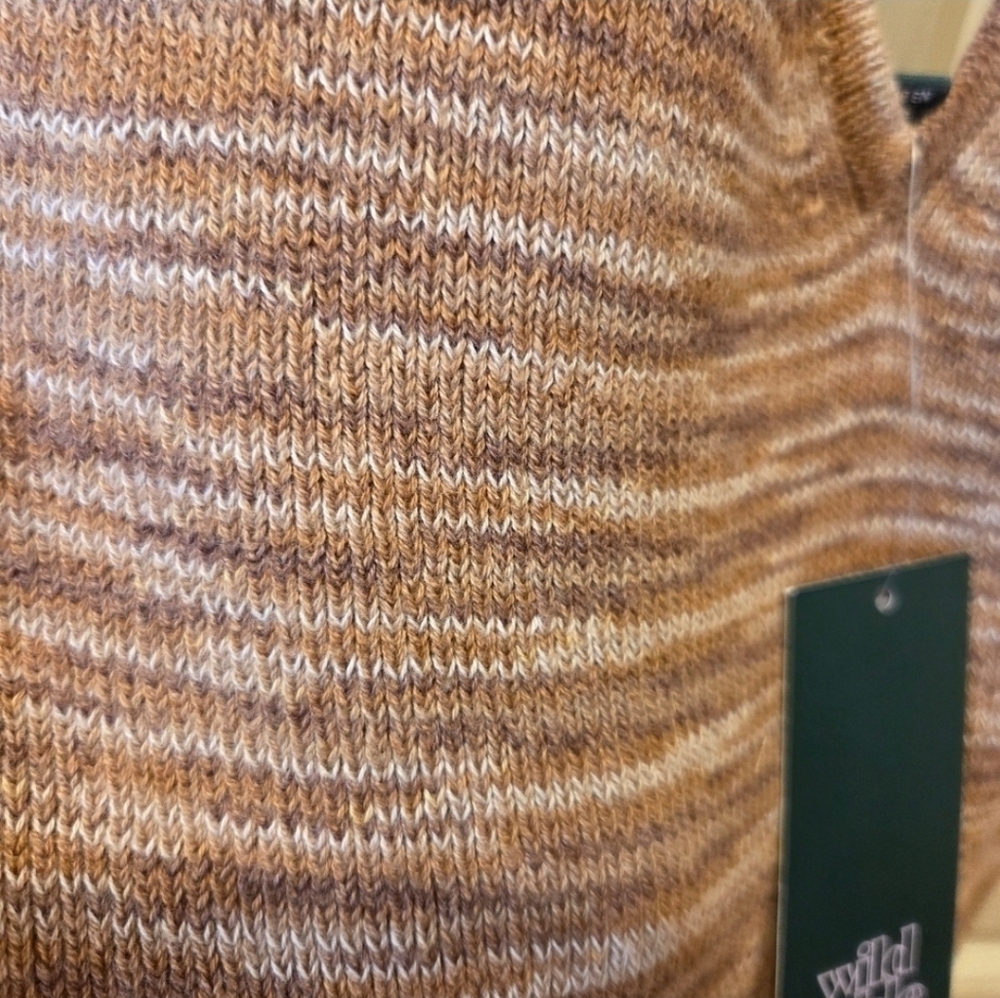 Light Brown Space Dye Knit Halter Mini Dress Medium New Women's - Picture 4 of 8